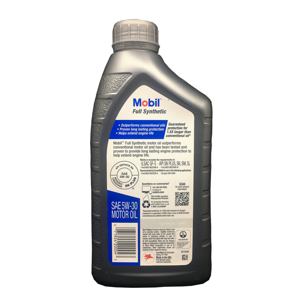 Mobile  Full Synthetic 5W30  Motor Oil 6 Quarts in a Case 