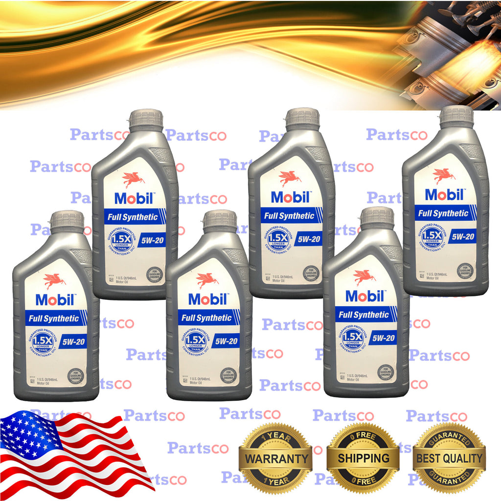 5W20 Full Synthetic  Motor Oil 6 Quarts in a Case Mobil