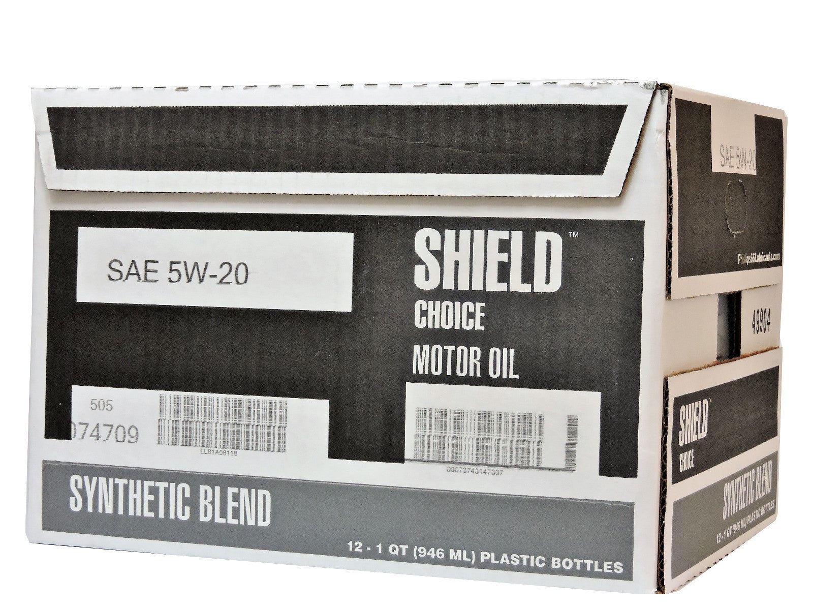 Motor Oil 5W20 Synthetic Blend 12 Quarts PHILLIPS 66 Shield Defense 