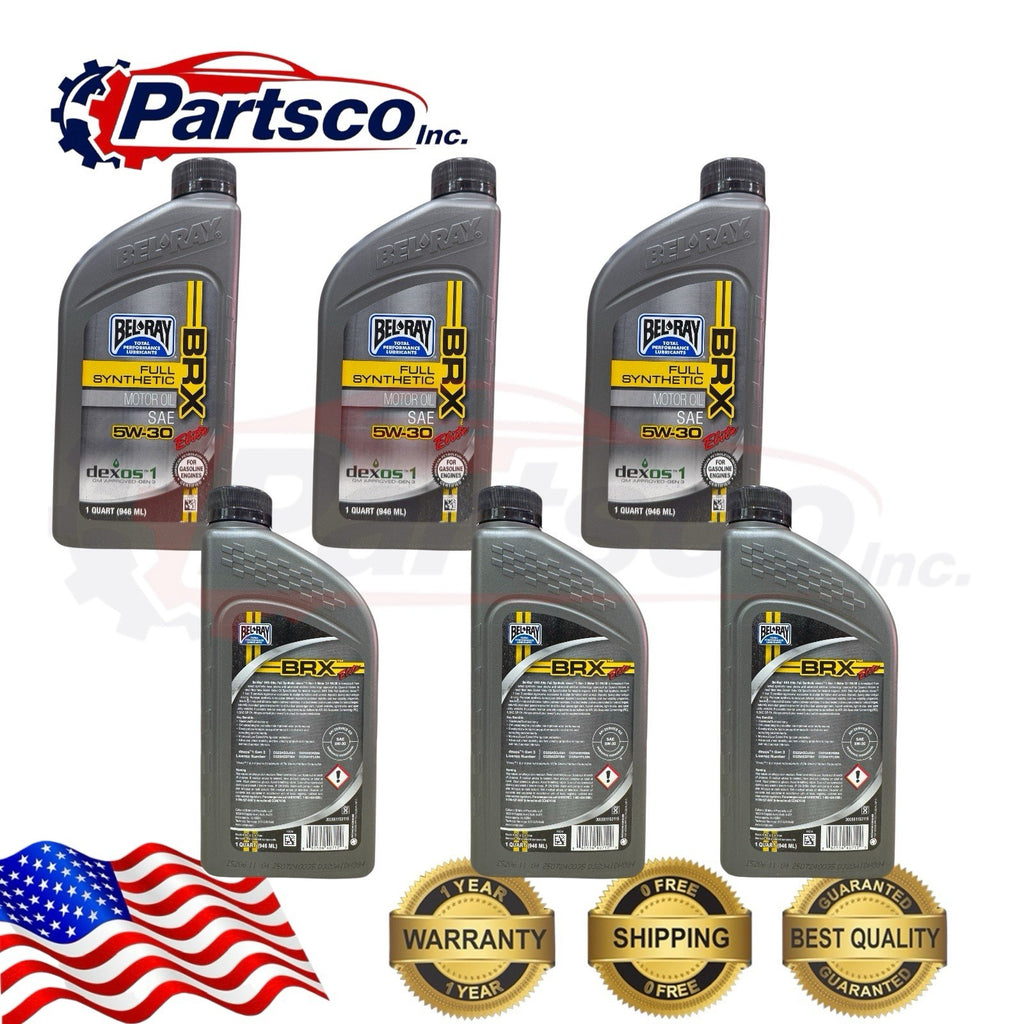Bel-Ray BRX Elite 5W-30 Full Synthetic Motor Oil dexos1 Gen 3 API SQ GF-7A 6qrt