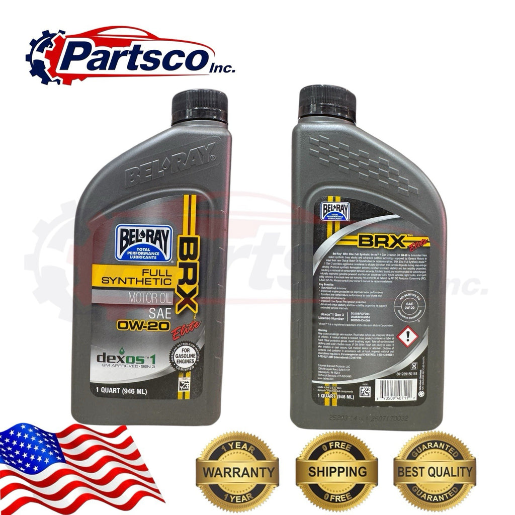 Bel-Ray BRX Elite 0W-20 Full Synthetic Motor Oil dexos1 Gen 3 API SQ GF-7A 6qrt