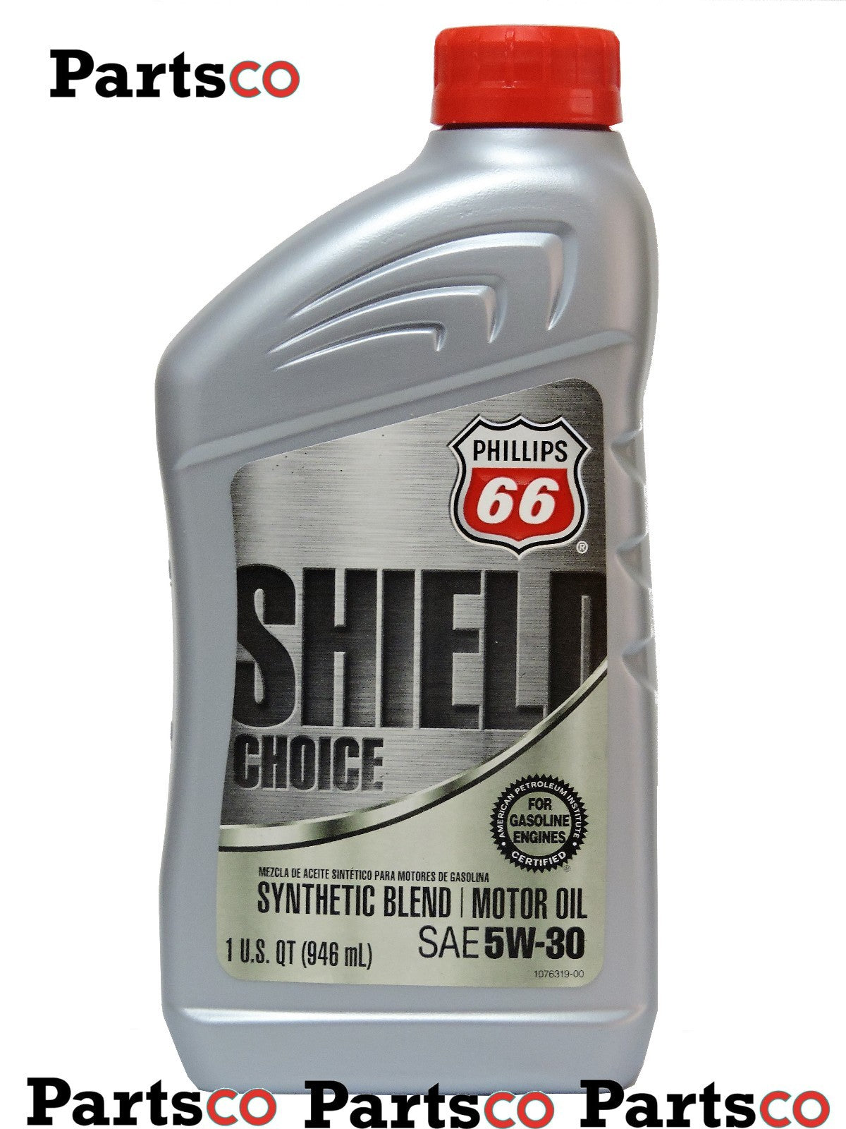 Synthetic Blend 5W30 Motor Oil 12 Quarts In Case PHILLIPS 66 Shield Defense 