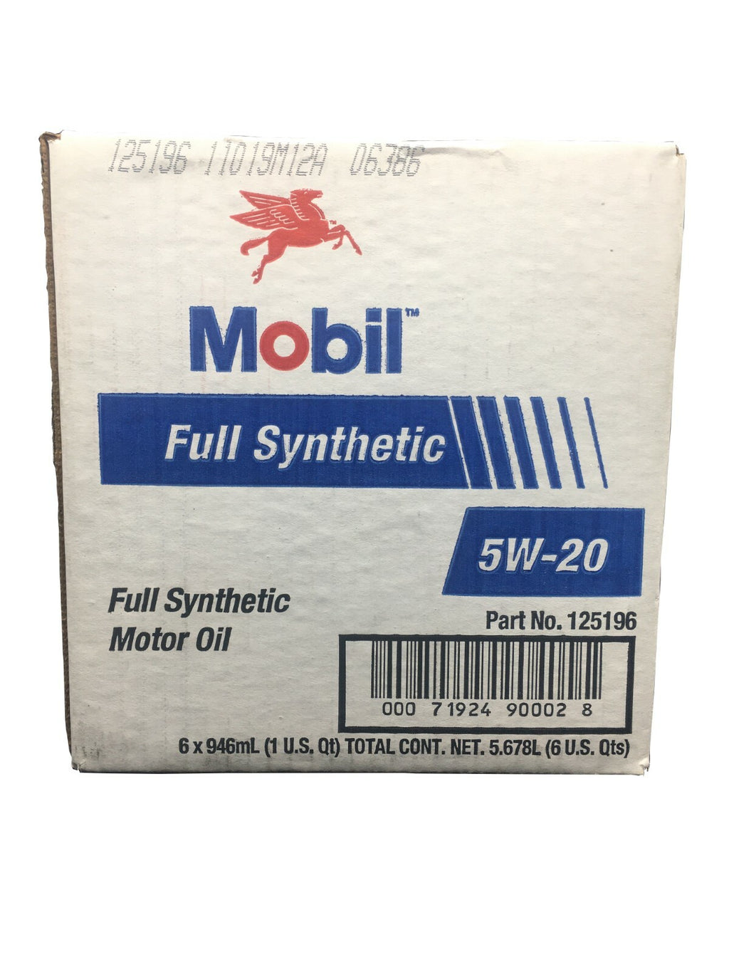 5W20 Full Synthetic  Motor Oil 6 Quarts in a Case Mobil