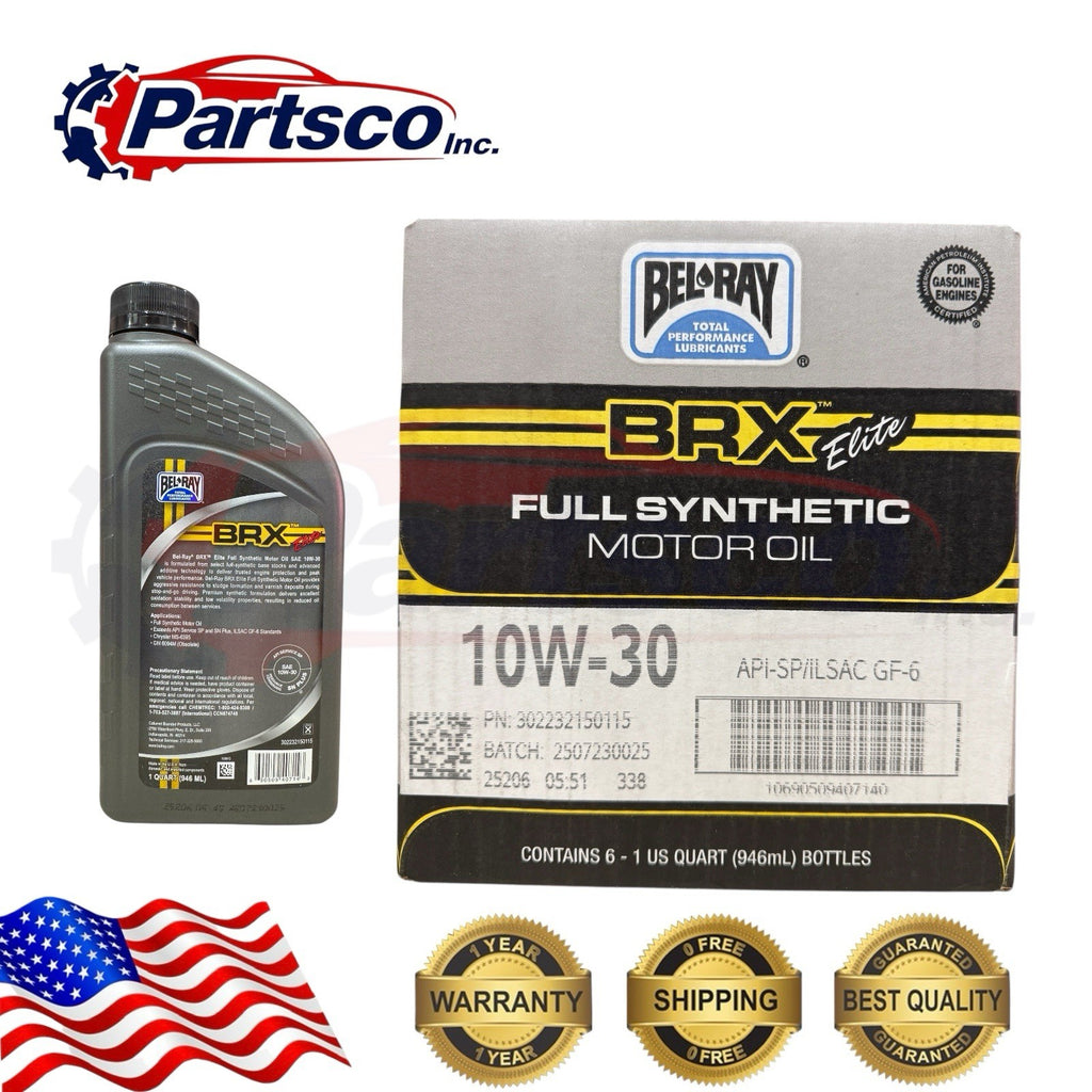 Bel-Ray BRX Elite 10W-30 Full Synthetic Motor Oil API SQ ILSAC GF-7A Case of 6qr