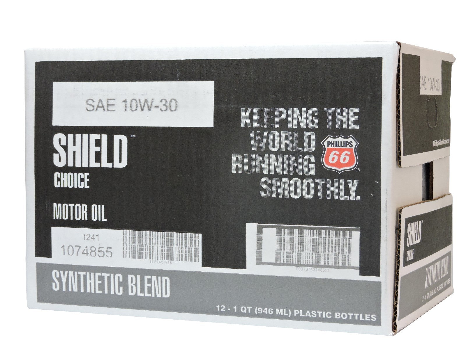 Motor Oil 10W30 Synthetic Blend 12 Quarts PHILLIPS 66 Shield Defense 