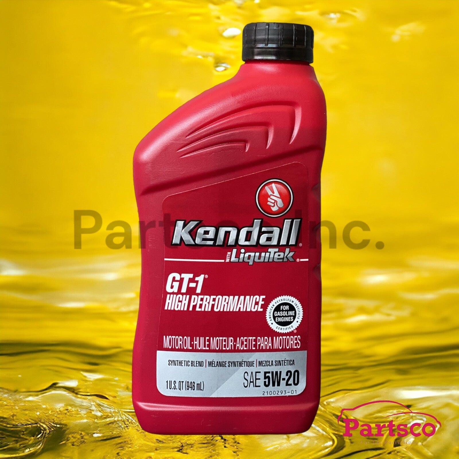 Motor Oil 5W20 Synthetic Blend 8 Quarts Kendall Liquitek GT-1 High Performance