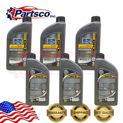 Bel-Ray BRX Elite 0W-20 Full Synthetic Motor Oil dexos1 Gen 3 API SQ GF-7A 6qrt