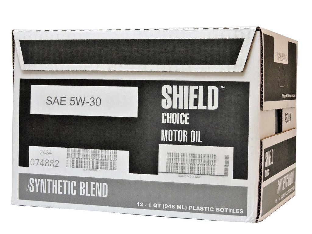 Synthetic Blend 5W30 Motor Oil 12 Quarts In Case PHILLIPS 66 Shield Defense 