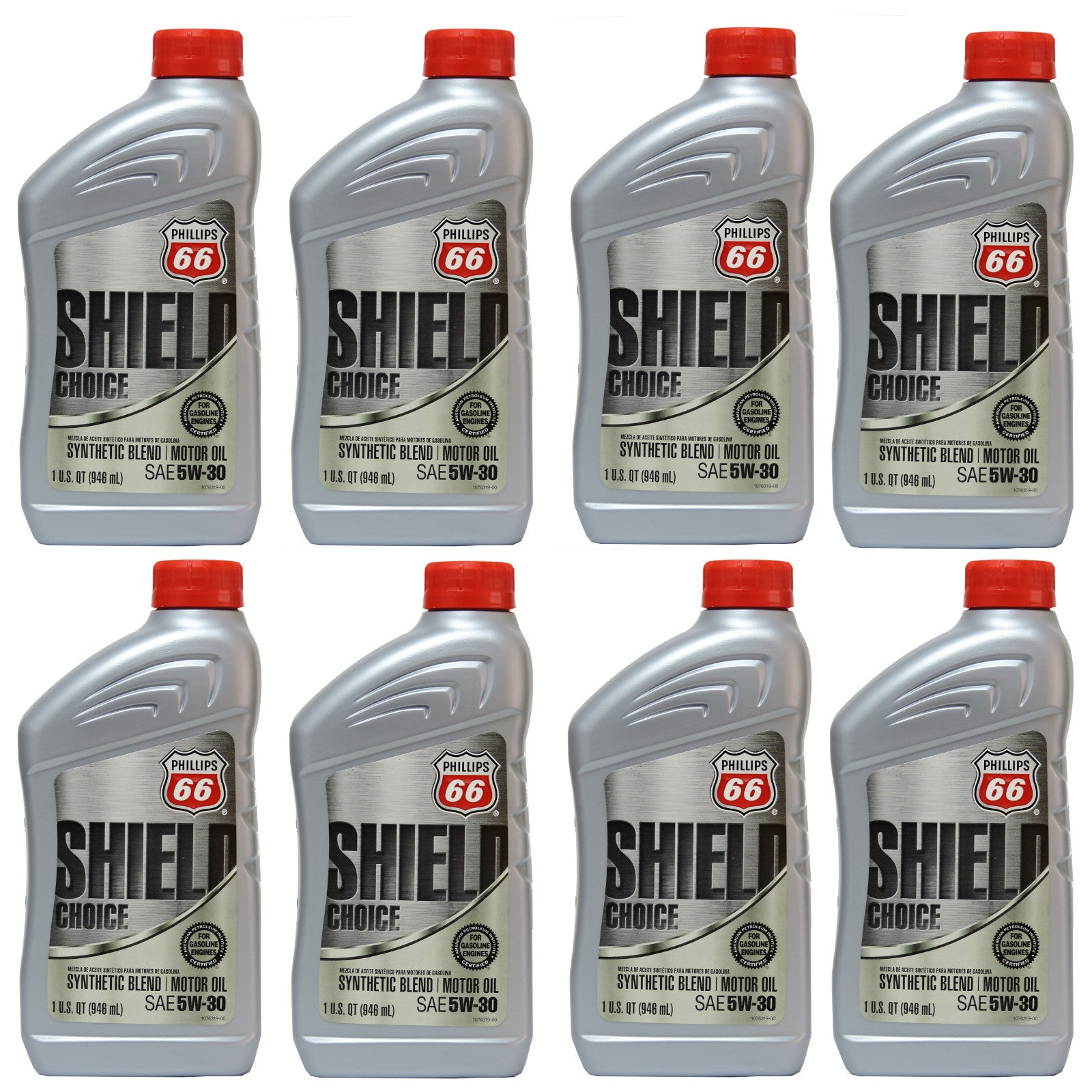 Synthetic Blend 5W30 Motor Oil 8 Quarts In Case PHILLIPS 66 Shield Defense 