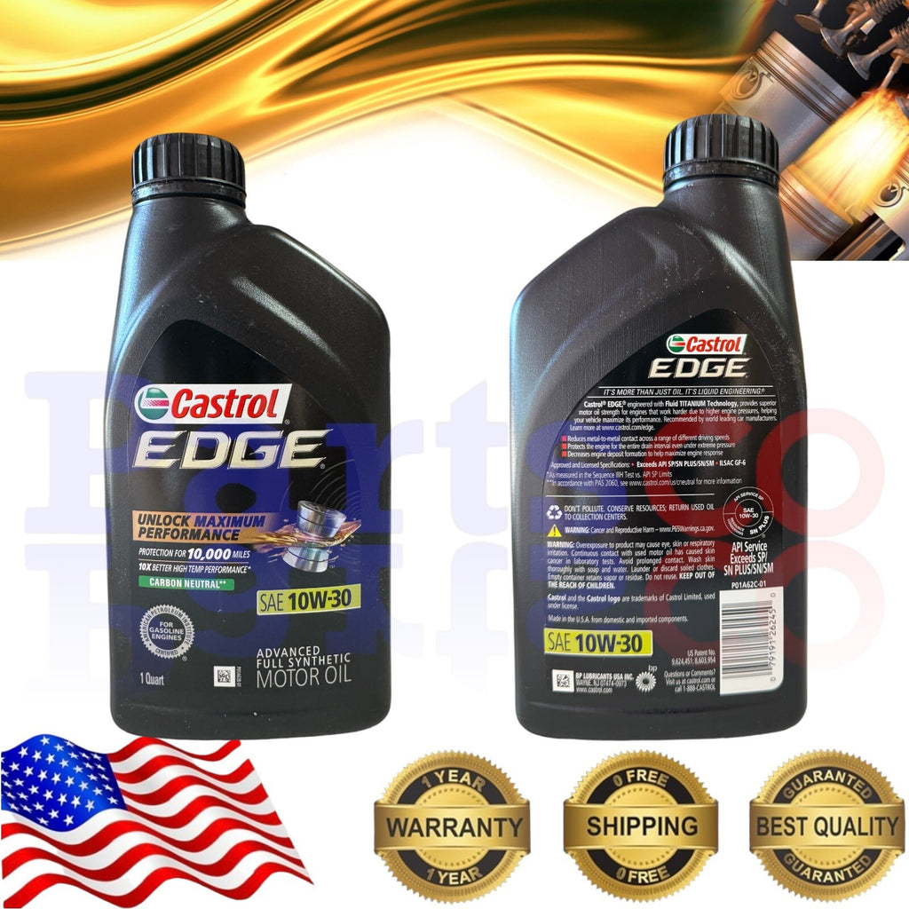 Motor Oil 10W30 Full Synthetic 6 Quarts Castrol EDGE