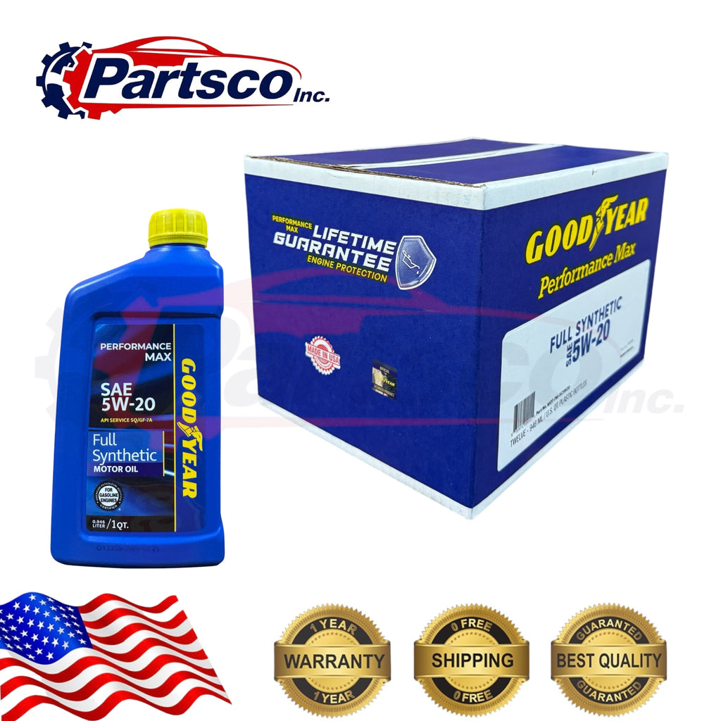 Goodyear 5W-20 Full Synthetic Motor Oil 8qt Case  (8 x 1qt Bottle)