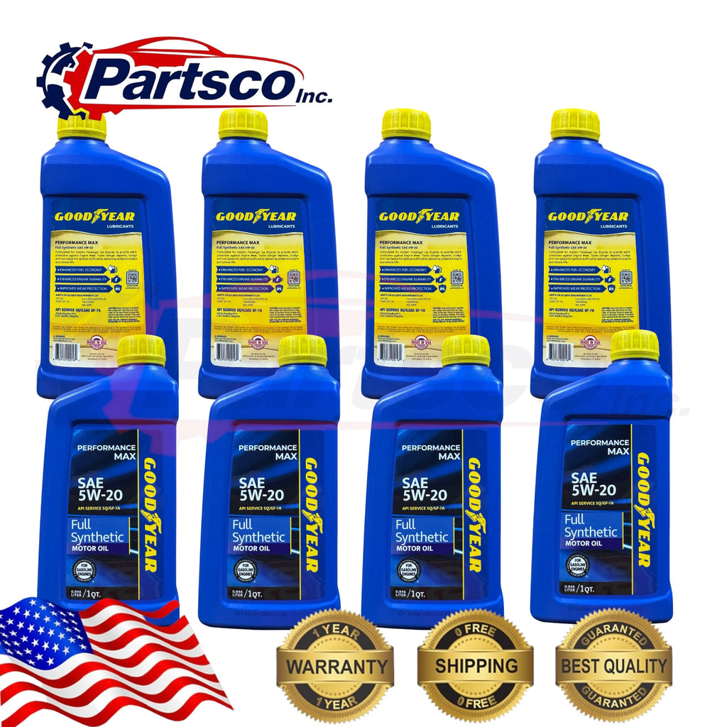Goodyear 5W-20 Full Synthetic Motor Oil 8qt Case  (8 x 1qt Bottle)